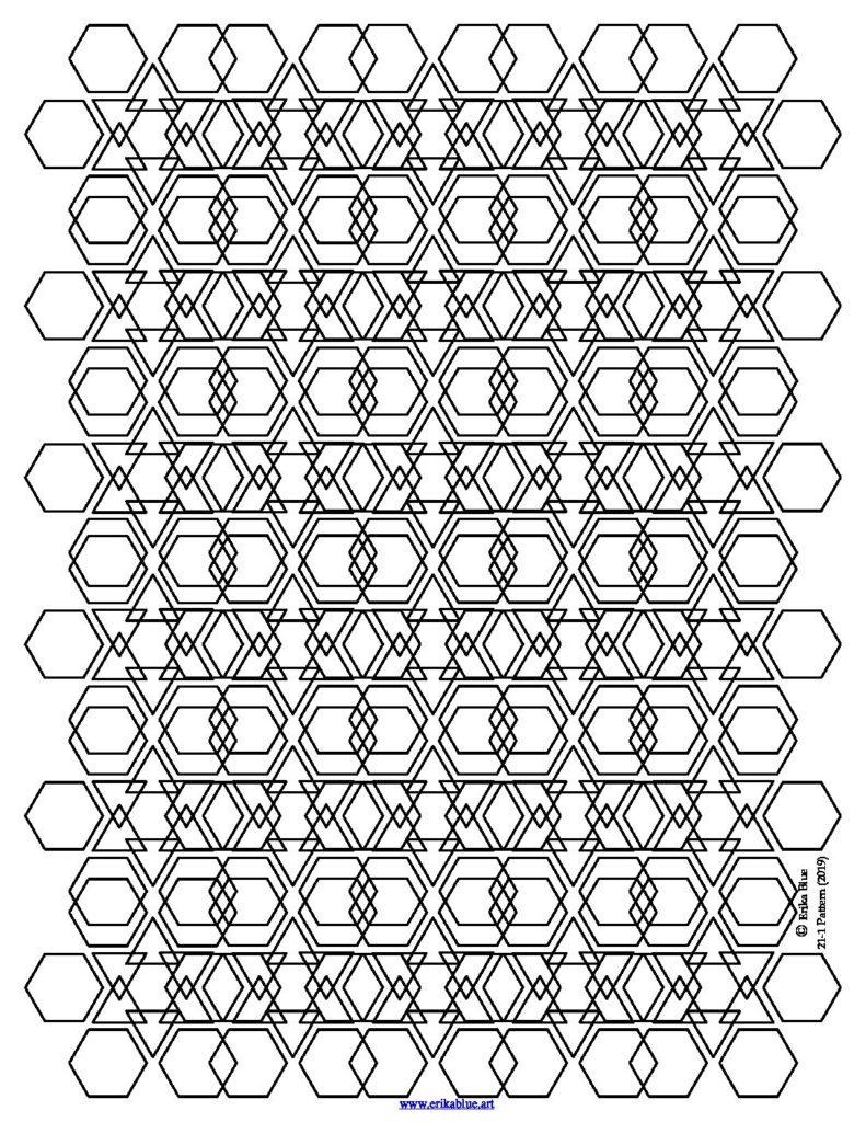 (21-1 DENSE Pattern) Coloring Sheet